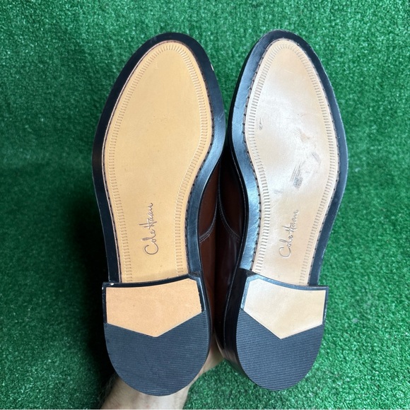 Cole Haan Men’s 8.5 Brown Patent Leather Split Toe Oxford Shoes - NEW - Picture 8 of 12